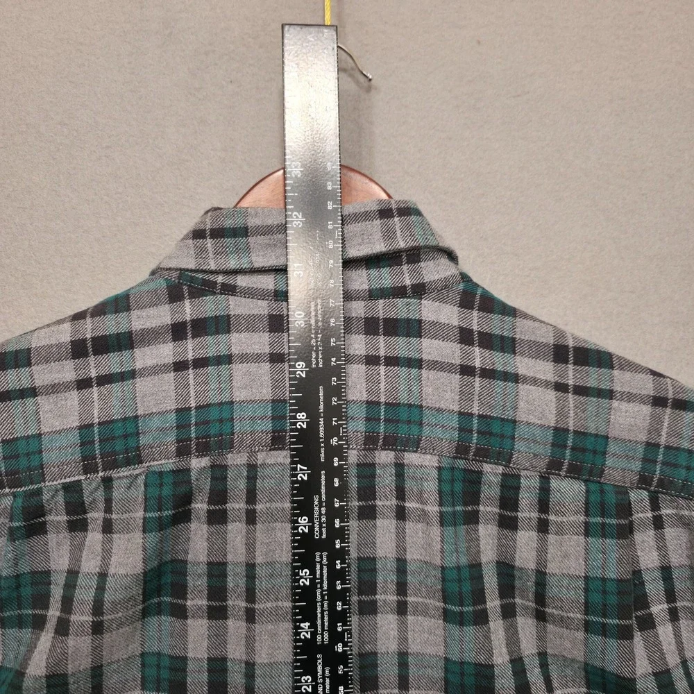 J. Crew Men's Multicolor‎ Plaid Long Sleeve Heavyweight Flannel Size Large
